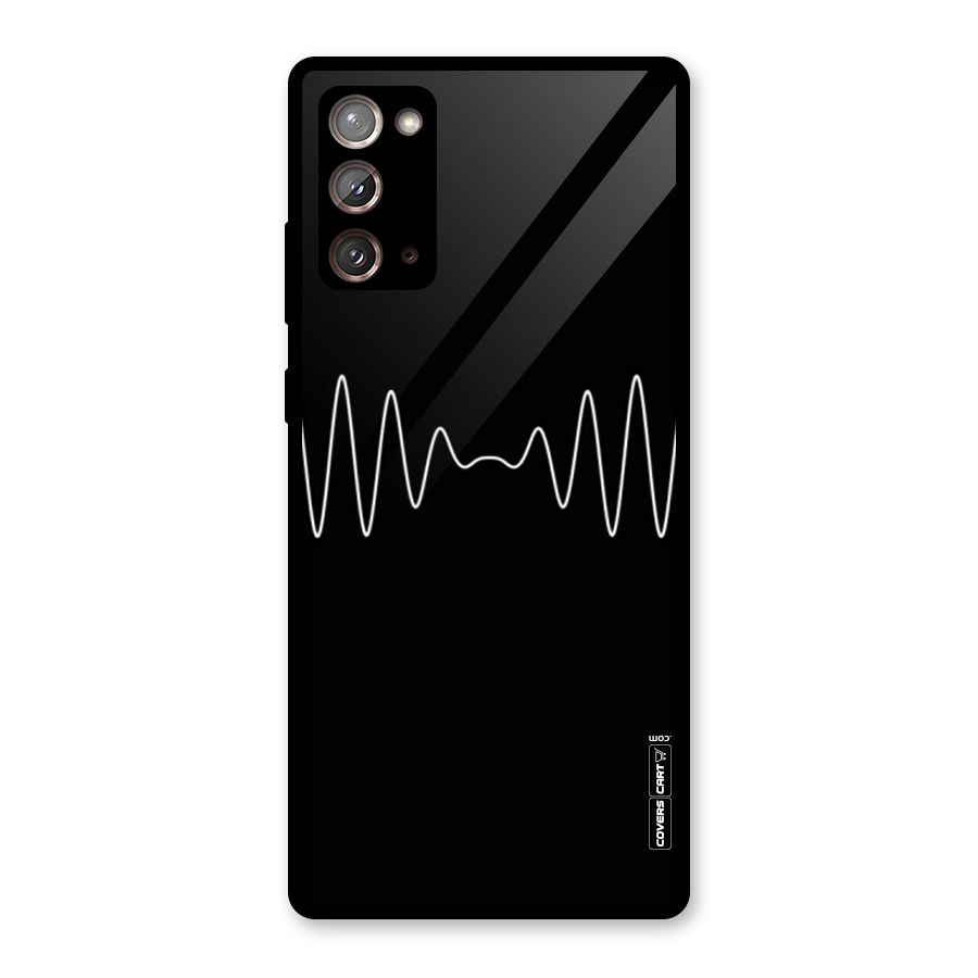 White Minimal Thread Glass Back Case for Galaxy Note 20
