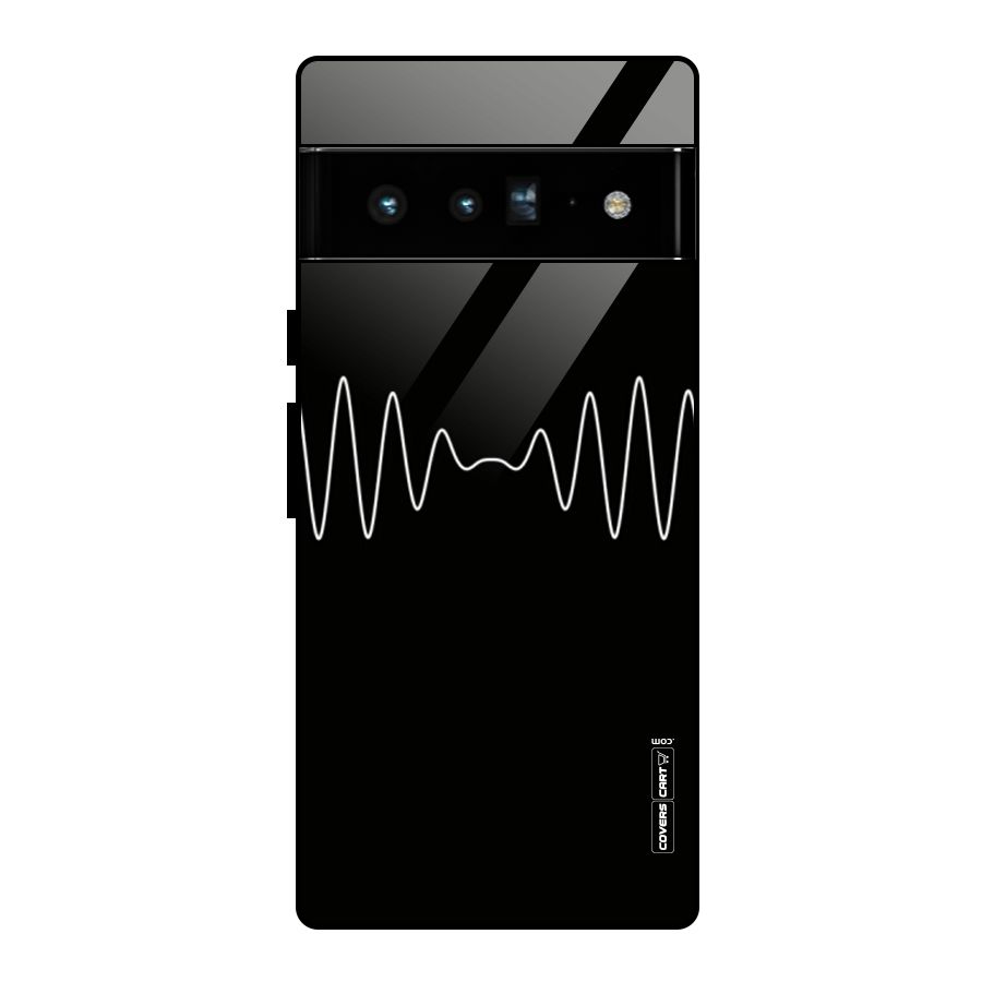 White Minimal Thread Glass Back Case for Google Pixel 6 Pro