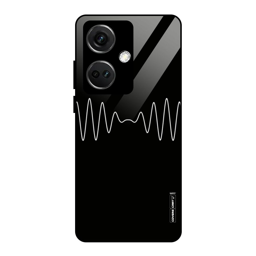 White Minimal Thread Glass Back Case for OnePlus Nord CE 3 5G