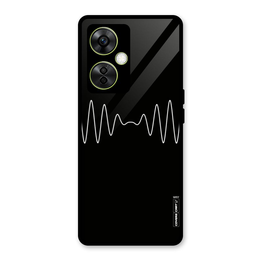 White Minimal Thread Glass Back Case for OnePlus Nord CE 3 Lite