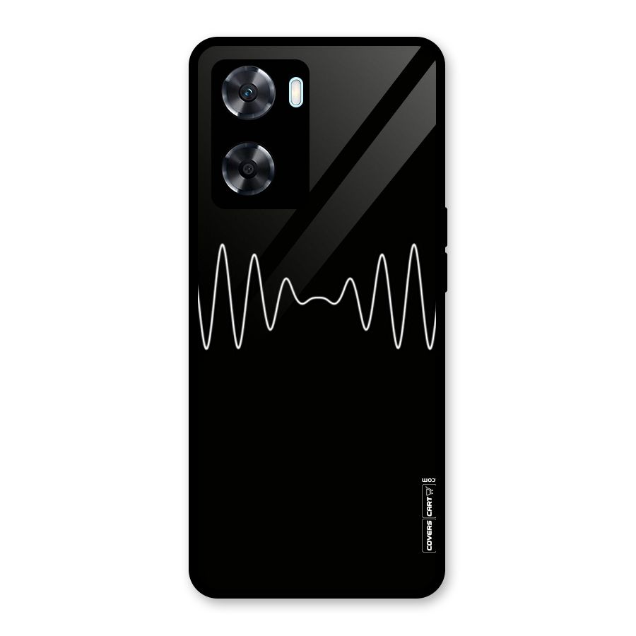White Minimal Thread Glass Back Case for Oppo A77s
