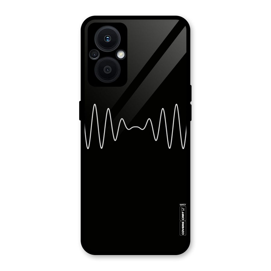 White Minimal Thread Glass Back Case for Oppo F21s Pro 5G