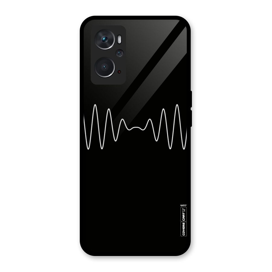 White Minimal Thread Glass Back Case for Oppo K10 4G