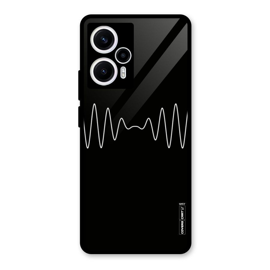 White Minimal Thread Glass Back Case for Poco F5