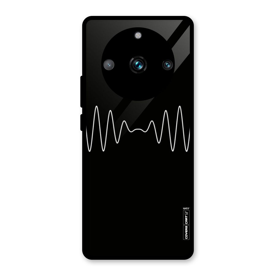White Minimal Thread Glass Back Case for Realme 11 Pro Plus
