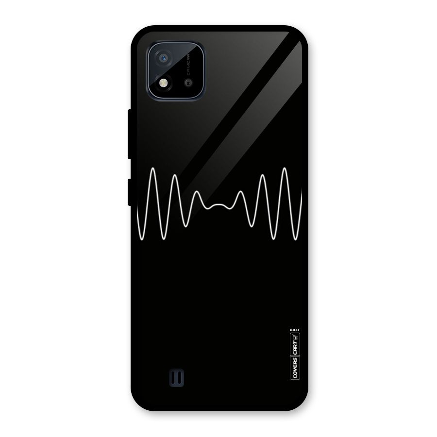 White Minimal Thread Glass Back Case for Realme C11 2021