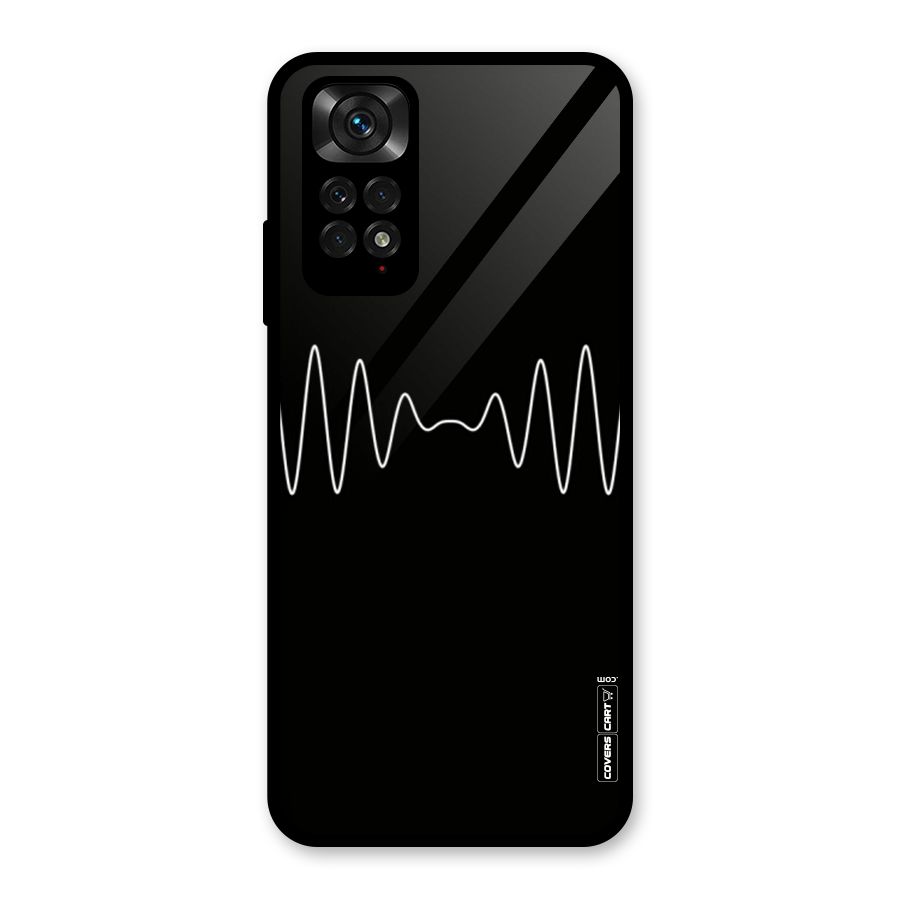 White Minimal Thread Glass Back Case for Redmi Note 11S