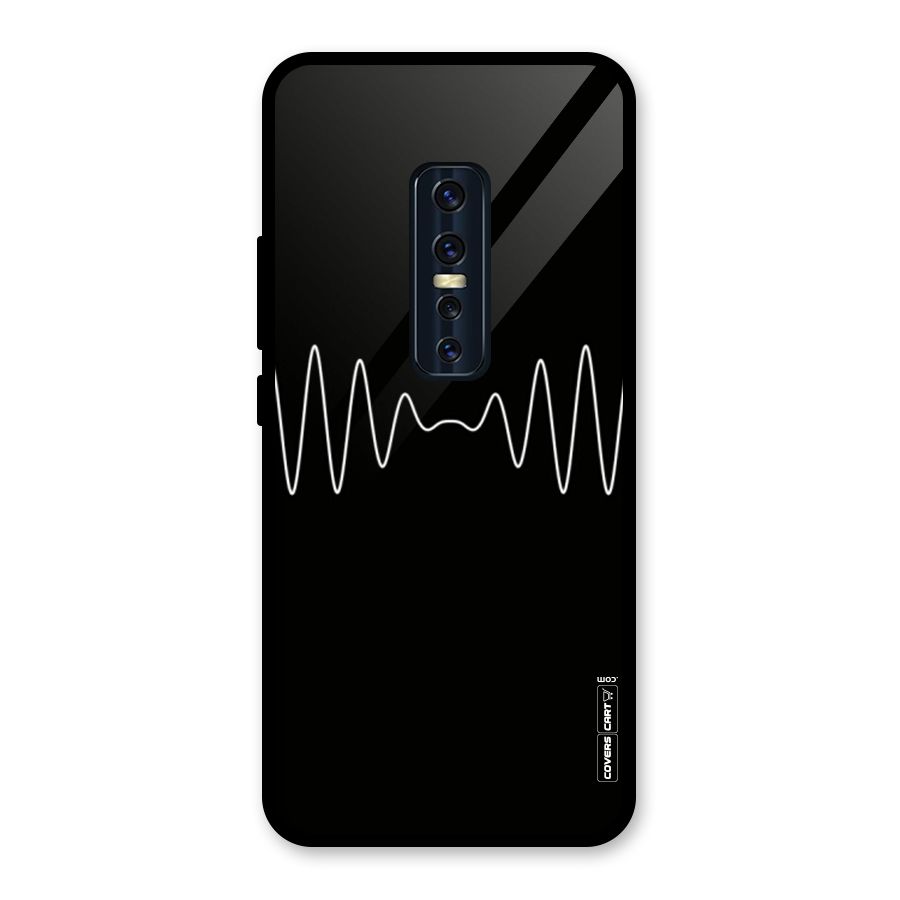 White Minimal Thread Glass Back Case for Vivo V17 Pro