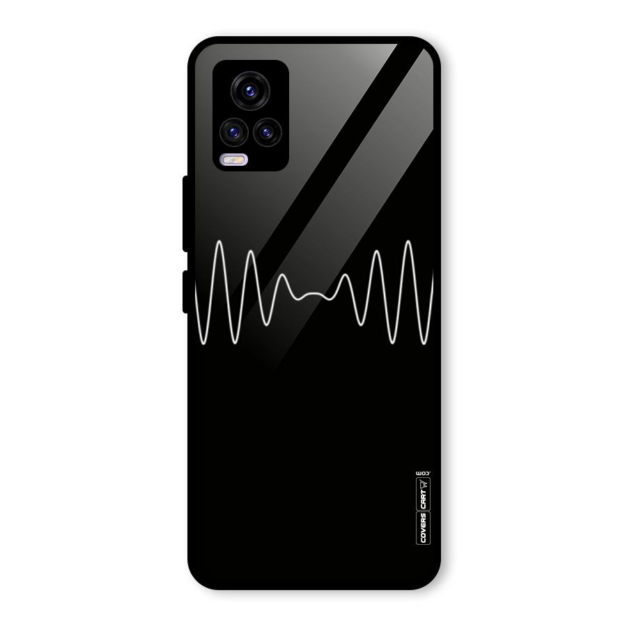 White Minimal Thread Glass Back Case for Vivo V20 2021