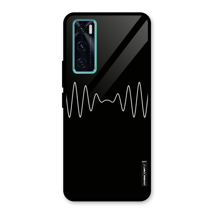 White Minimal Thread Glass Back Case for Vivo V20 SE