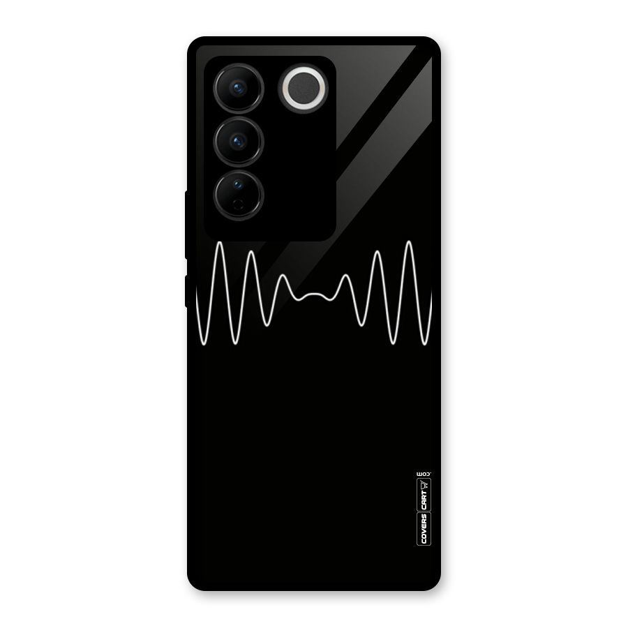 White Minimal Thread Glass Back Case for Vivo V27 Pro