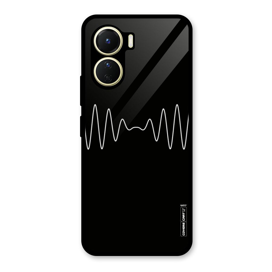 White Minimal Thread Glass Back Case for Vivo Y16