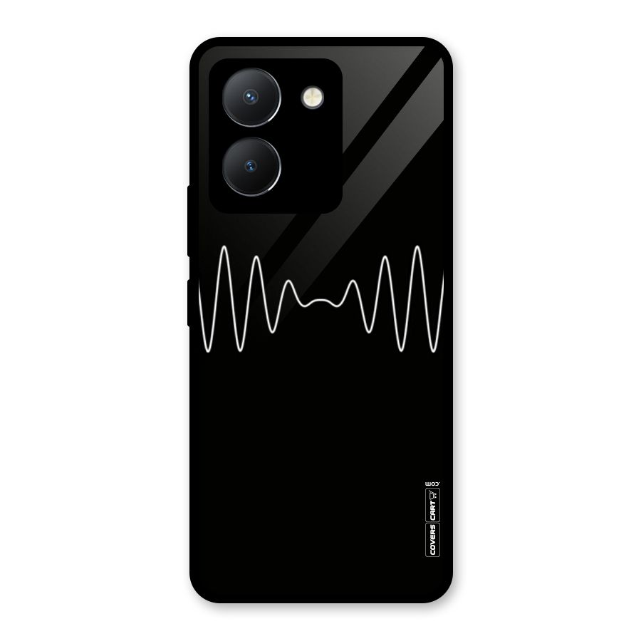 White Minimal Thread Glass Back Case for Vivo Y36