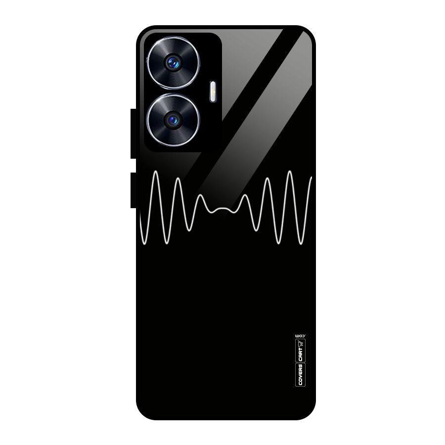 White Minimal Thread Glass Back Case for realme C55