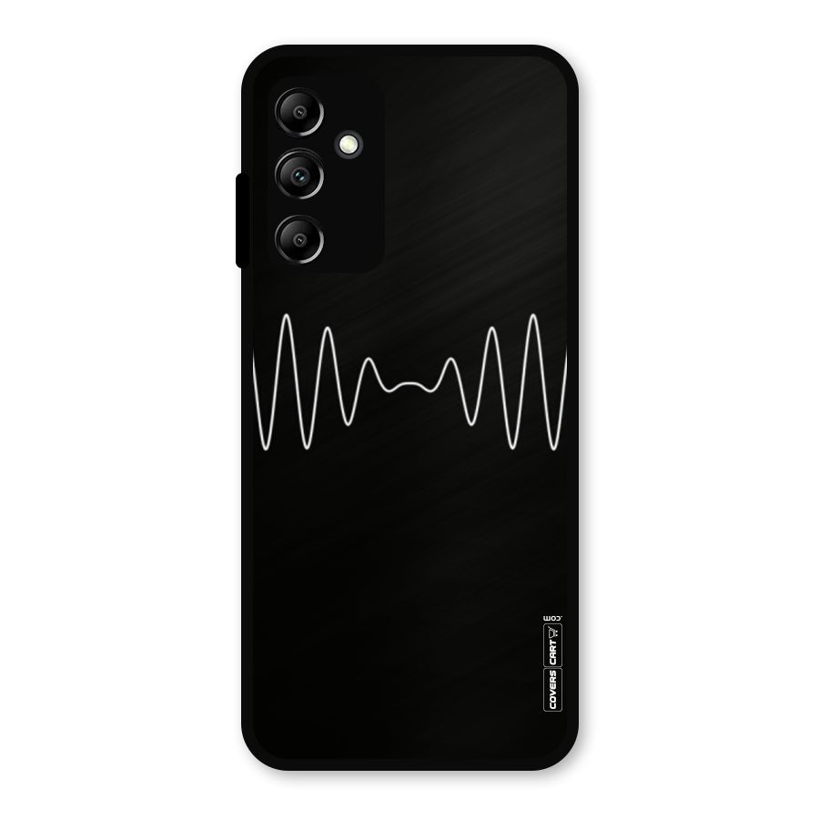 White Minimal Thread Metal Back Case for Galaxy A14 5G