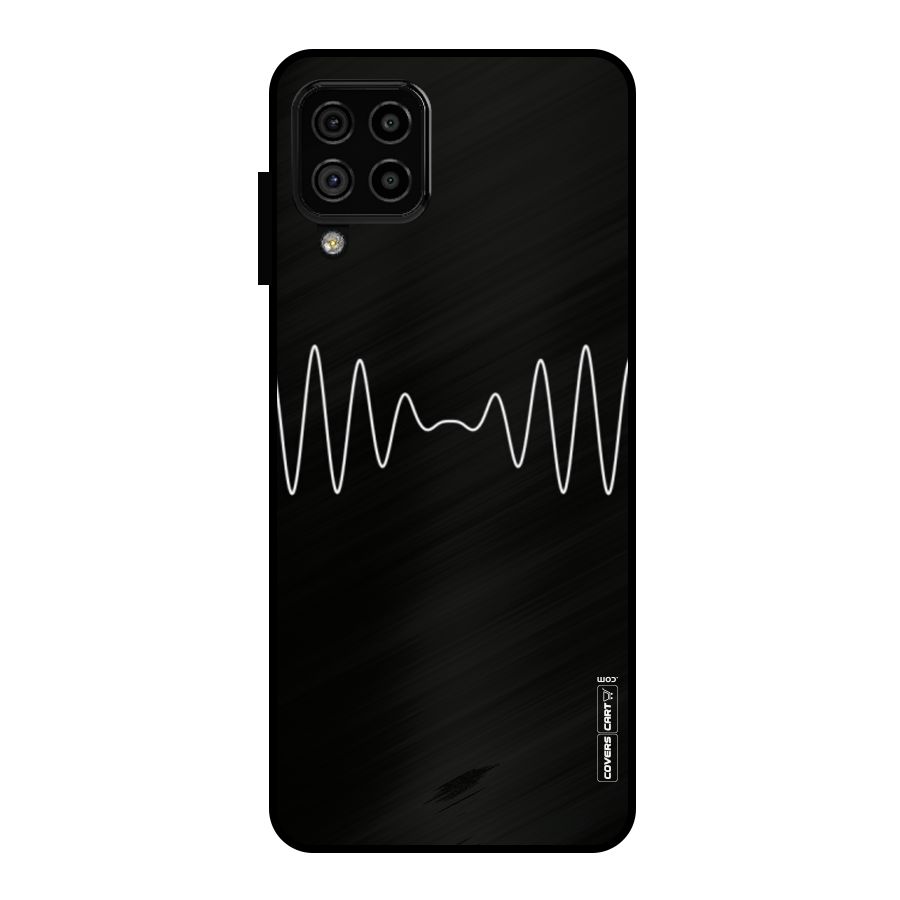 White Minimal Thread Metal Back Case for Galaxy A22 4G