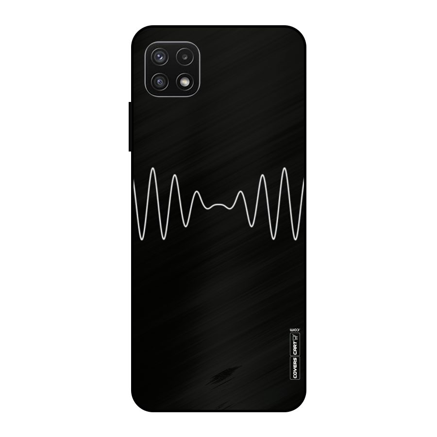 White Minimal Thread Metal Back Case for Galaxy A22 5G