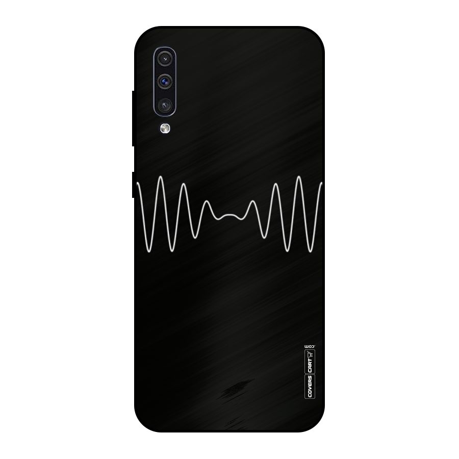White Minimal Thread Metal Back Case for Galaxy A30s