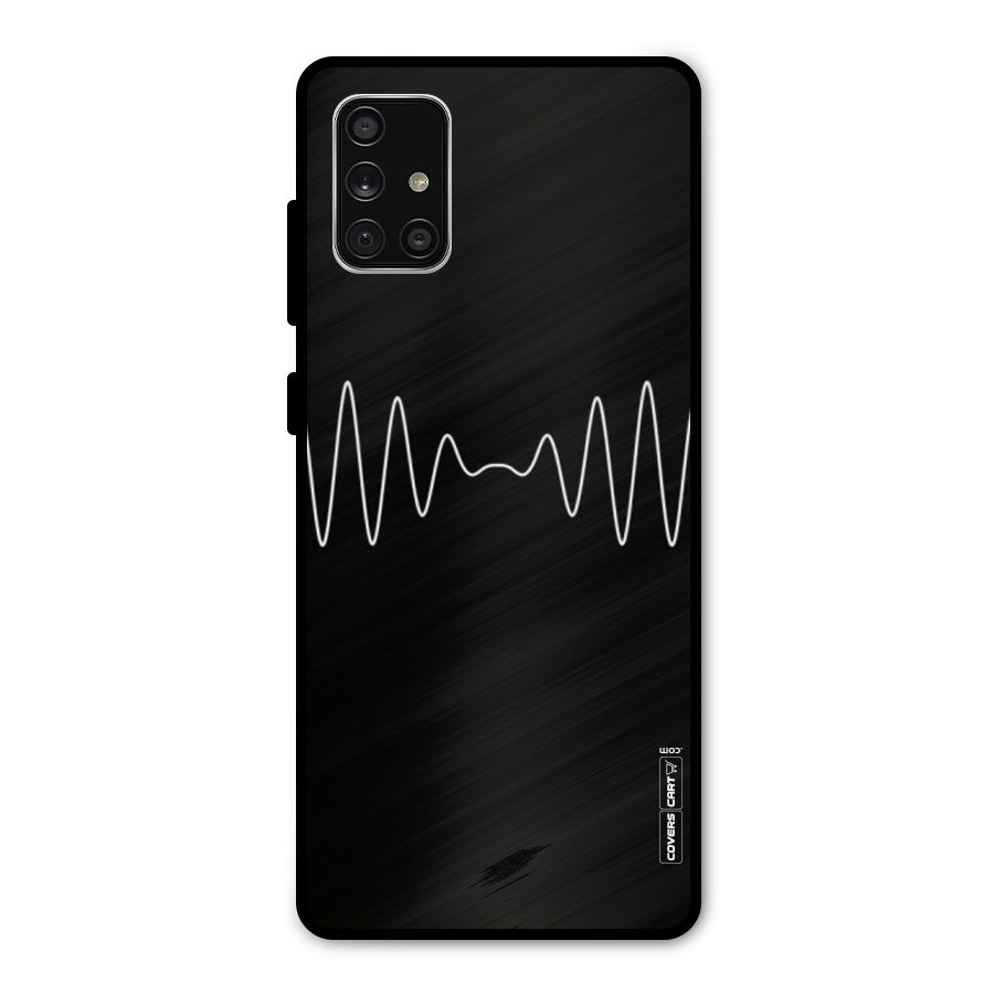 White Minimal Thread Metal Back Case for Galaxy A71