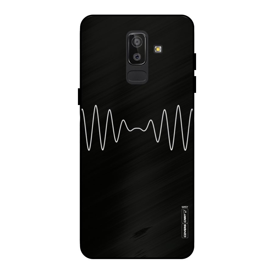 White Minimal Thread Metal Back Case for Galaxy J8
