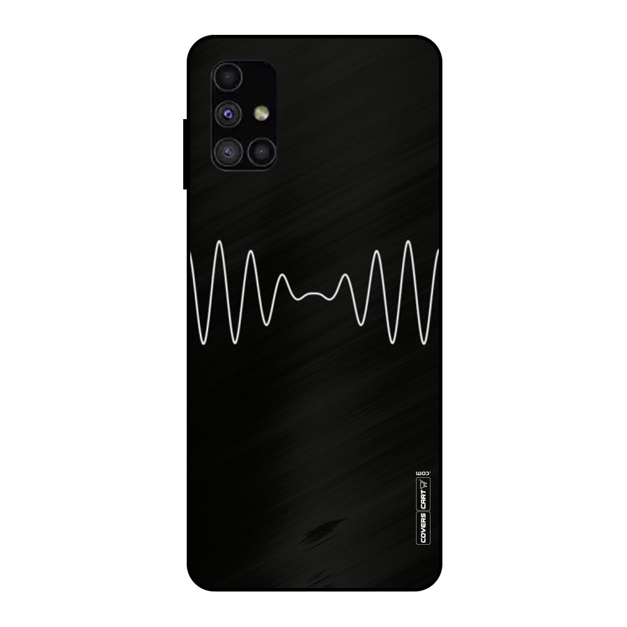 White Minimal Thread Metal Back Case for Galaxy M51
