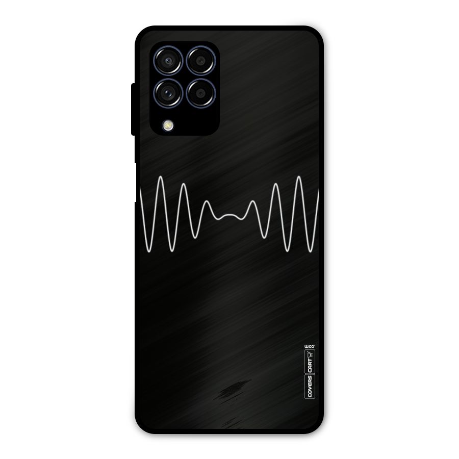 White Minimal Thread Metal Back Case for Galaxy M53 5G
