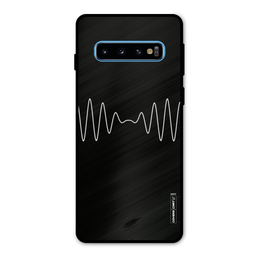White Minimal Thread Metal Back Case for Galaxy S10