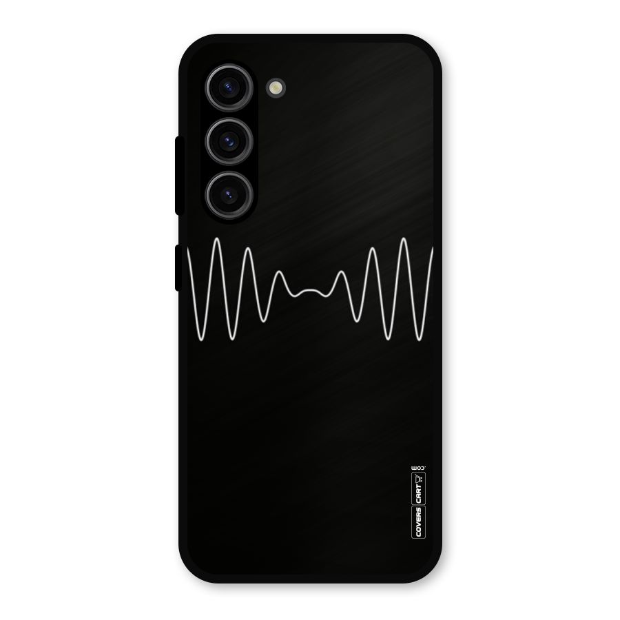 White Minimal Thread Metal Back Case for Galaxy S23