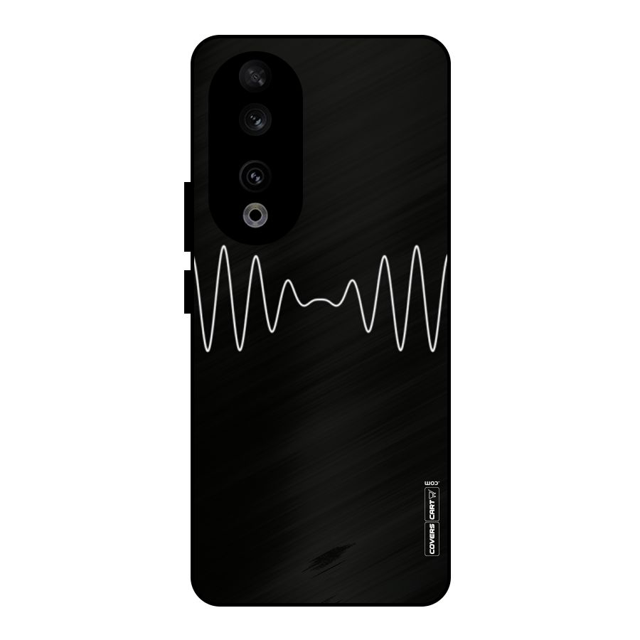 White Minimal Thread Metal Back Case for Honor 90