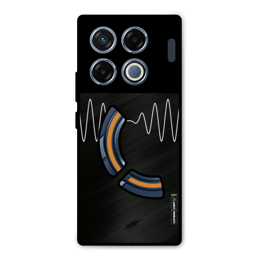 White Minimal Thread Metal Back Case for Infinix GT 20 Pro