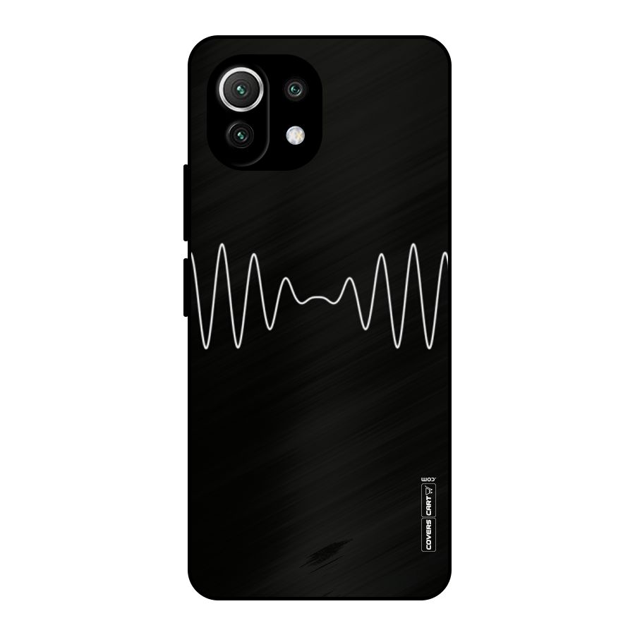 White Minimal Thread Metal Back Case for Mi 11 Lite
