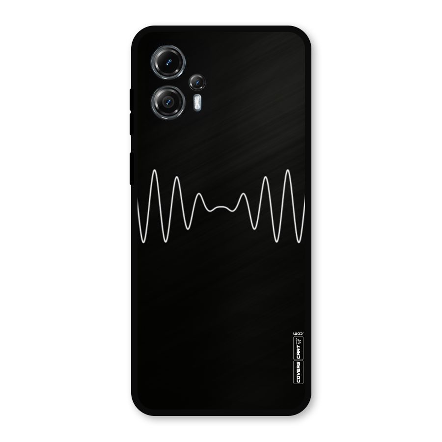 White Minimal Thread Metal Back Case for Moto G13