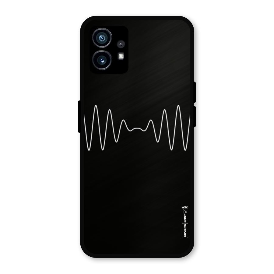 White Minimal Thread Metal Back Case for Nothing Phone 1