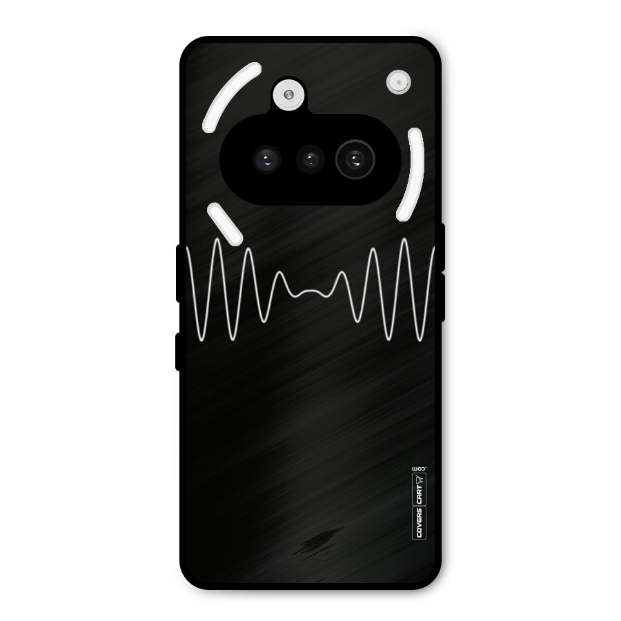 White Minimal Thread Metal Back Case for Nothing Phone 3a