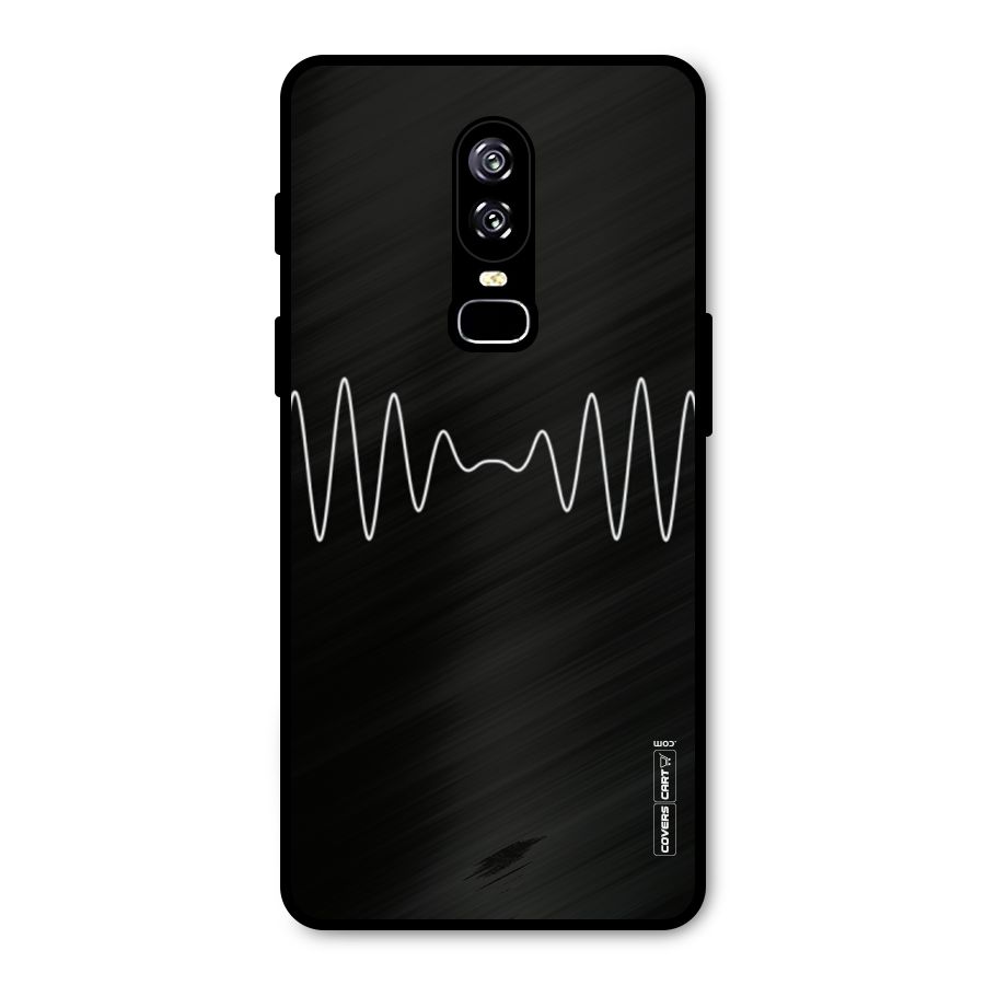 White Minimal Thread Metal Back Case for OnePlus 6
