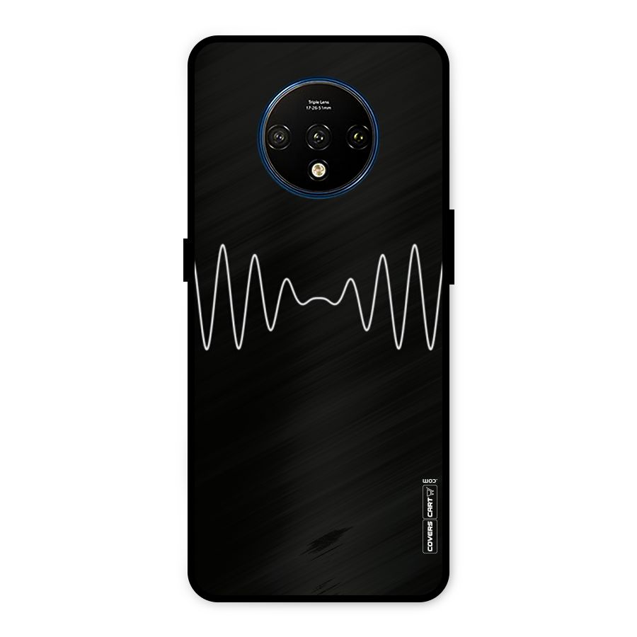 White Minimal Thread Metal Back Case for OnePlus 7T