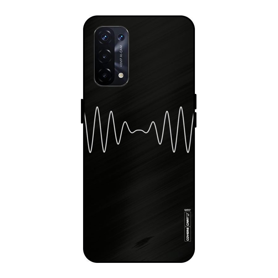 White Minimal Thread Metal Back Case for Oppo A74 5G