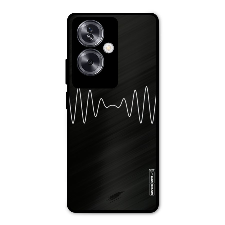 White Minimal Thread Metal Back Case for Oppo A79 5G