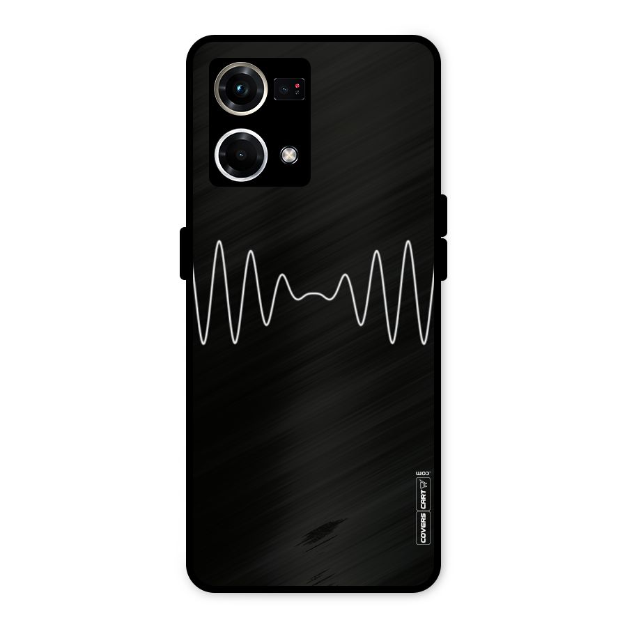 White Minimal Thread Metal Back Case for Oppo F21 Pro 4G
