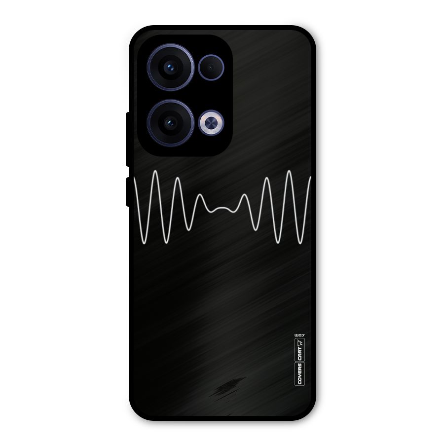 White Minimal Thread Metal Back Case for Oppo Reno13