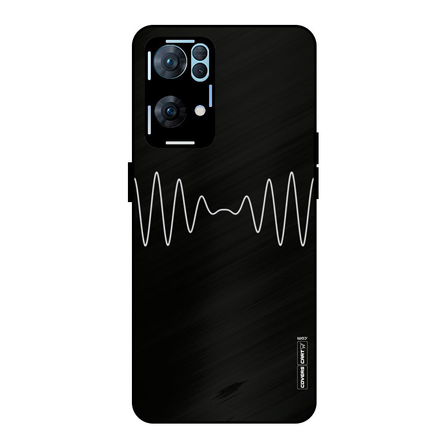 White Minimal Thread Metal Back Case for Oppo Reno7 Pro 5G
