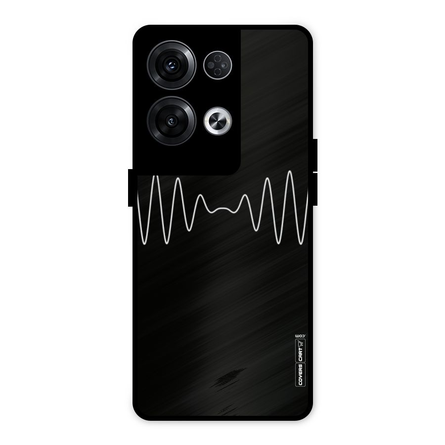 White Minimal Thread Metal Back Case for Oppo Reno8 Pro 5G