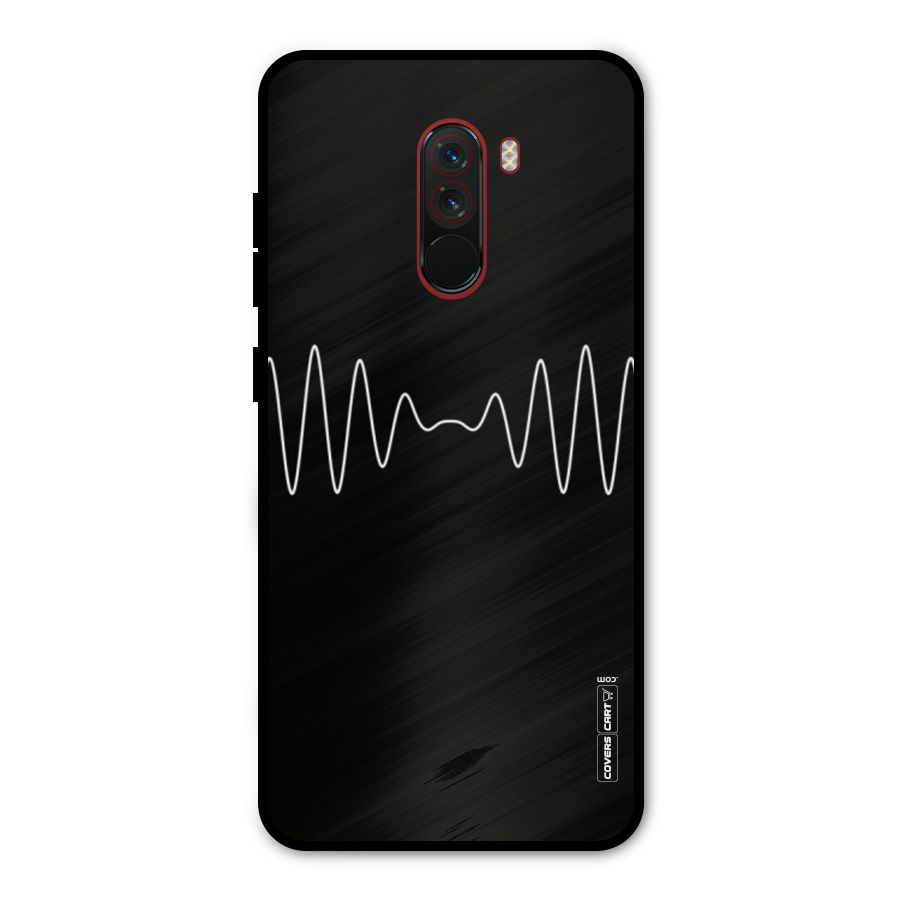 White Minimal Thread Metal Back Case for Poco F1