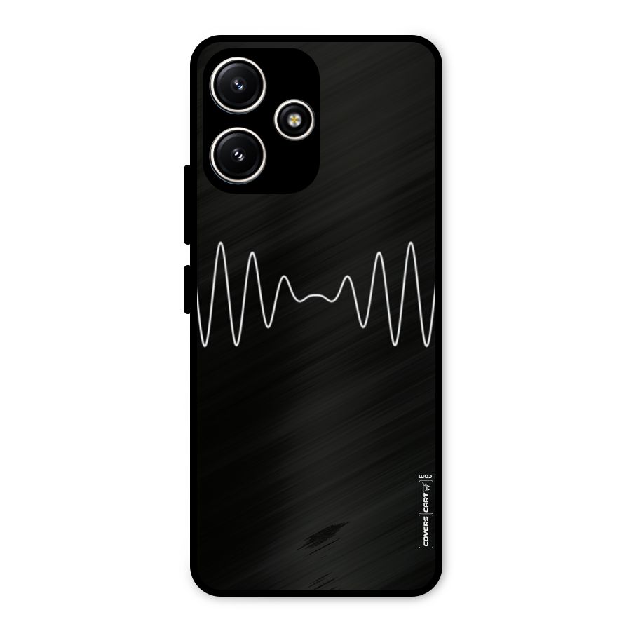 White Minimal Thread Metal Back Case for Poco M6 Pro