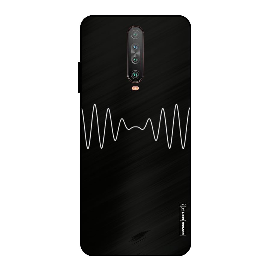 White Minimal Thread Metal Back Case for Poco X2