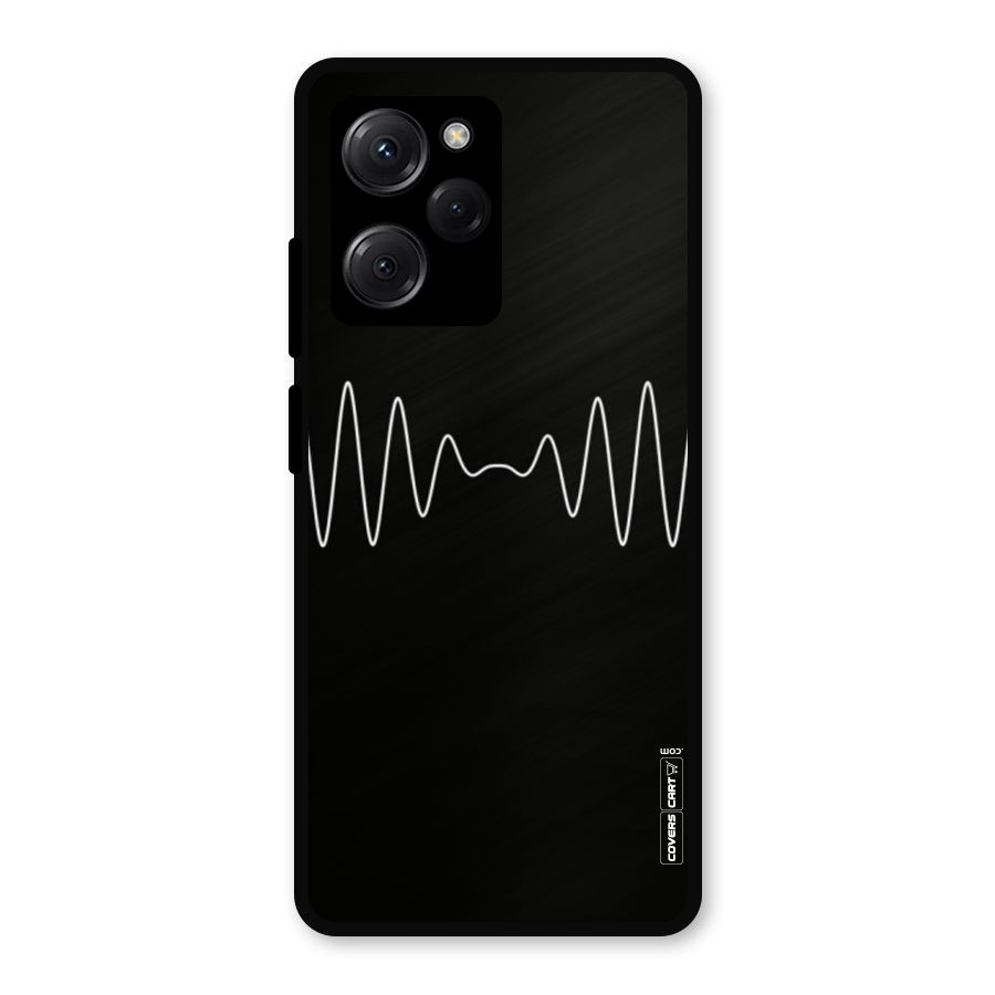 White Minimal Thread Metal Back Case for Poco X5 Pro