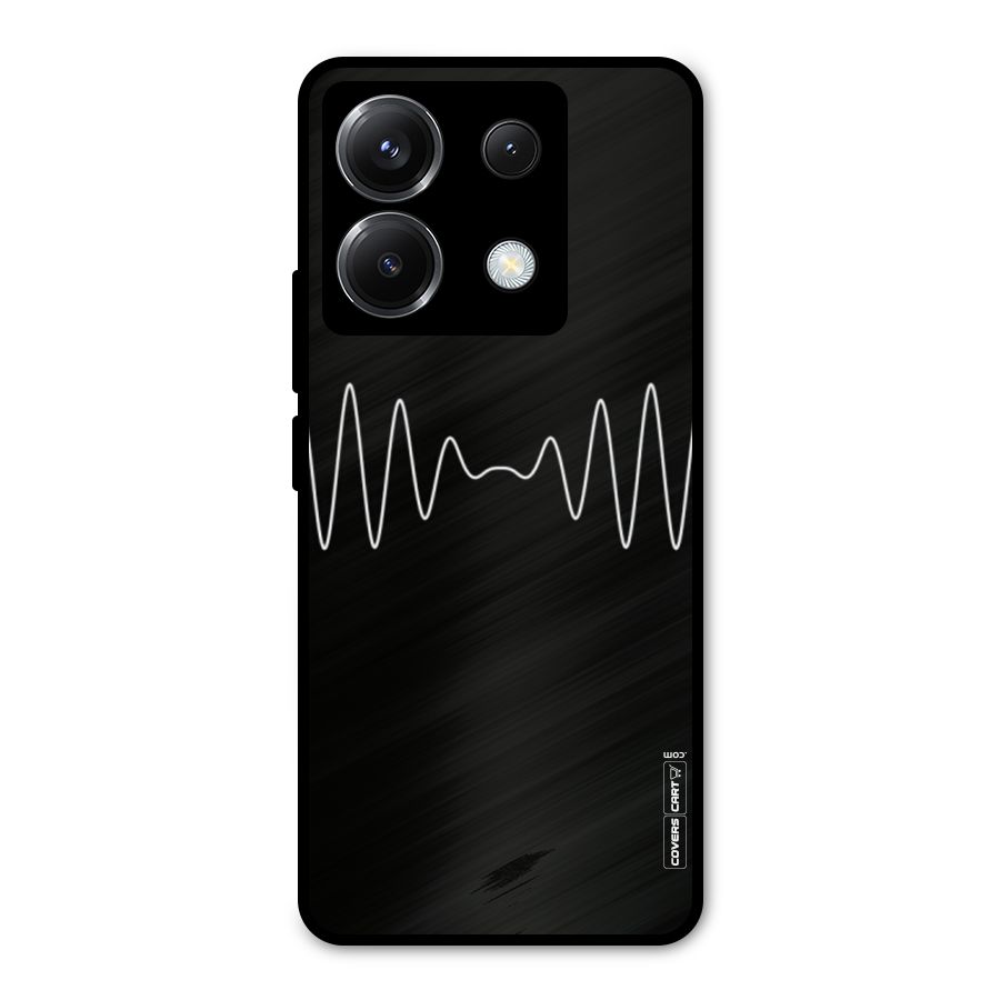 White Minimal Thread Metal Back Case for Poco X6