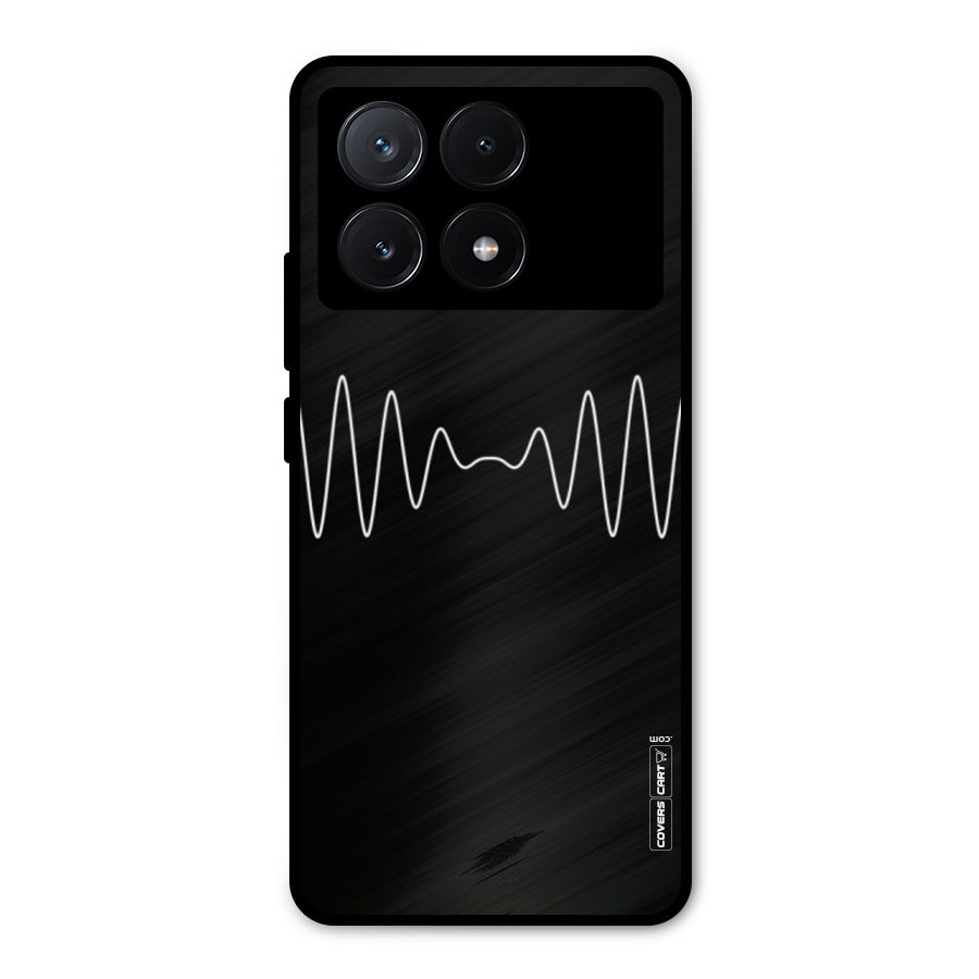 White Minimal Thread Metal Back Case for Poco X6 Pro