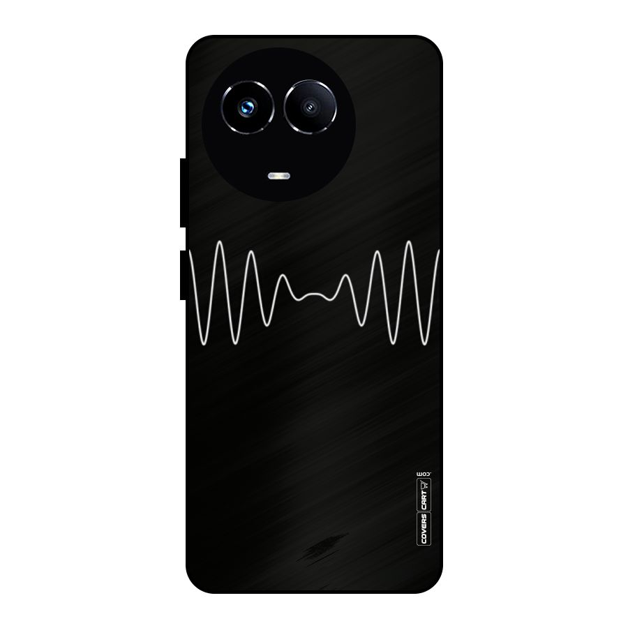 White Minimal Thread Metal Back Case for Realme 11 5G