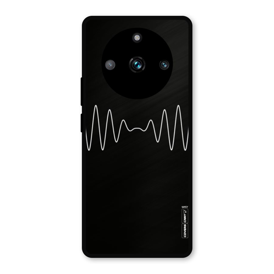 White Minimal Thread Metal Back Case for Realme 11 Pro
